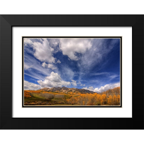 Autumn Vista Black Modern Wood Framed Art Print with Double Matting by Sherrell, Bill