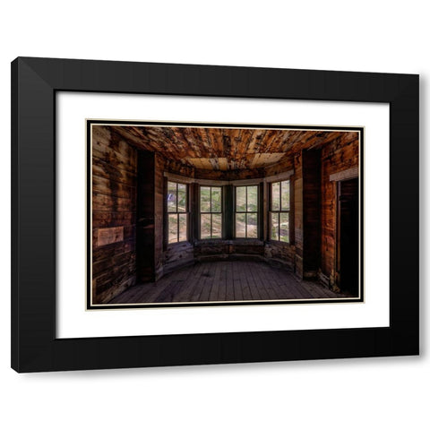 Bay Window Black Modern Wood Framed Art Print with Double Matting by Sherrell, Bill