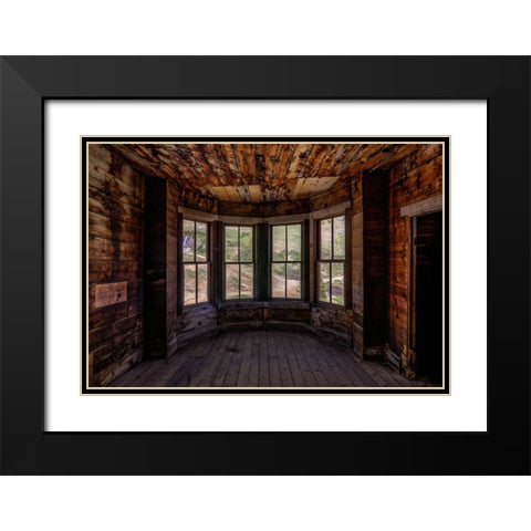 Bay Window Black Modern Wood Framed Art Print with Double Matting by Sherrell, Bill