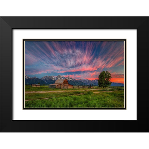 Beneath Teton Glory Black Modern Wood Framed Art Print with Double Matting by Sherrell, Bill