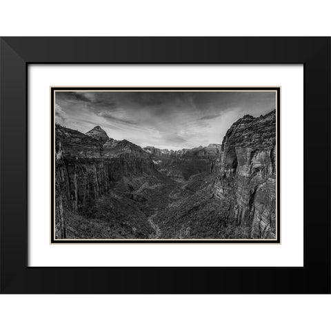 Canyon Walls Black Modern Wood Framed Art Print with Double Matting by Sherrell, Bill