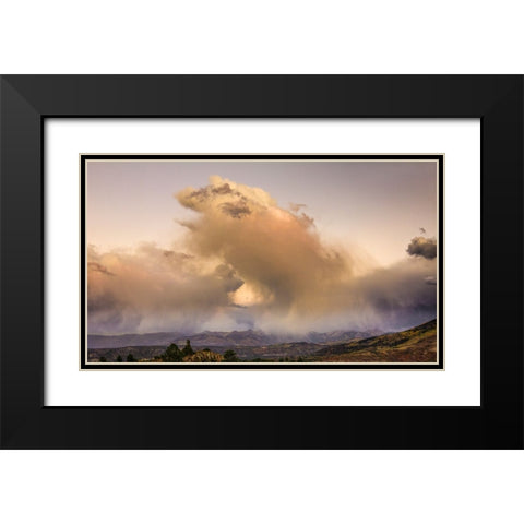 Cloudburst Black Modern Wood Framed Art Print with Double Matting by Sherrell, Bill