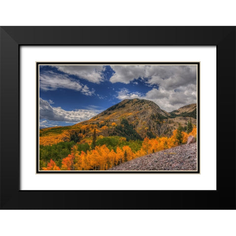 Color In The Clouds Black Modern Wood Framed Art Print with Double Matting by Sherrell, Bill
