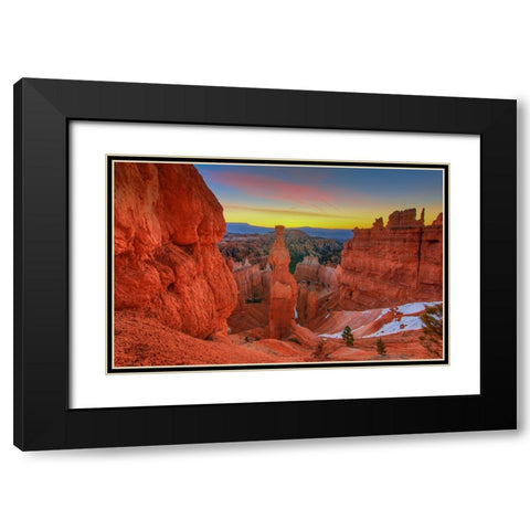 Dawn Over Thors Hammer Black Modern Wood Framed Art Print with Double Matting by Sherrell, Bill