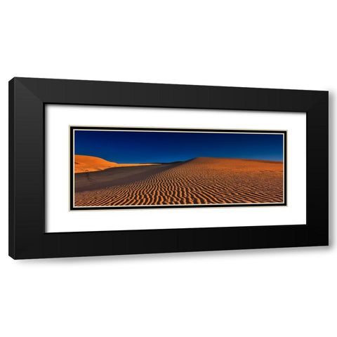 Dune Squiggles Black Modern Wood Framed Art Print with Double Matting by Sherrell, Bill