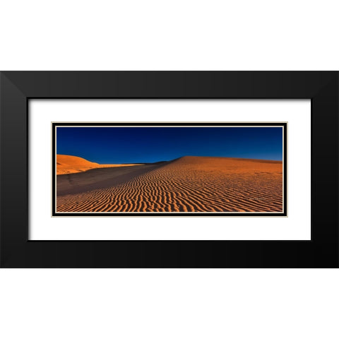 Dune Squiggles Black Modern Wood Framed Art Print with Double Matting by Sherrell, Bill