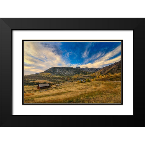 Dusk At Deep Creek Mesa Black Modern Wood Framed Art Print with Double Matting by Sherrell, Bill