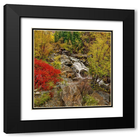 Fall River Black Modern Wood Framed Art Print with Double Matting by Sherrell, Bill