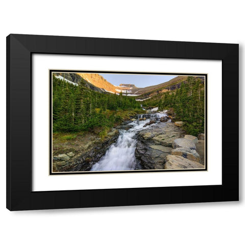 Falling For Beauty Black Modern Wood Framed Art Print with Double Matting by Sherrell, Bill