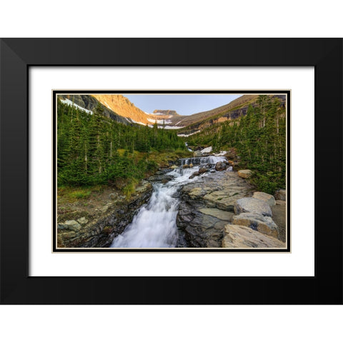 Falling For Beauty Black Modern Wood Framed Art Print with Double Matting by Sherrell, Bill