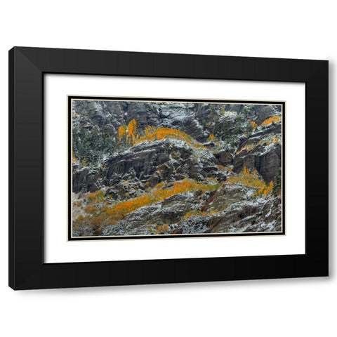 Fire And Ice Black Modern Wood Framed Art Print with Double Matting by Sherrell, Bill