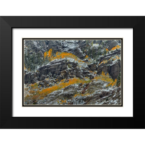 Fire And Ice Black Modern Wood Framed Art Print with Double Matting by Sherrell, Bill