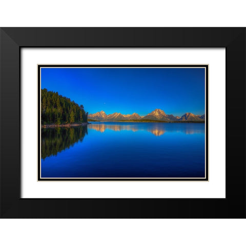 Lake Jackson Black Modern Wood Framed Art Print with Double Matting by Sherrell, Bill