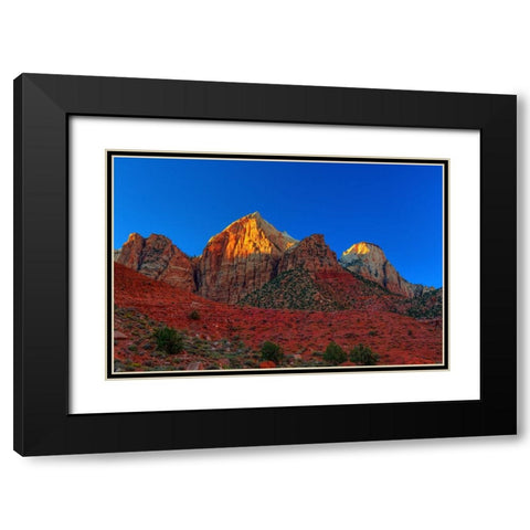 Peaks Of Glory Black Modern Wood Framed Art Print with Double Matting by Sherrell, Bill