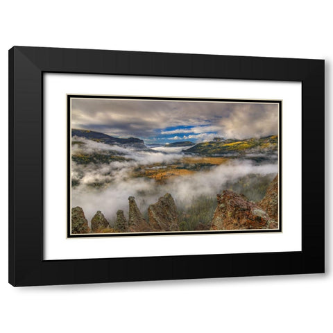 Revelation Valley Black Modern Wood Framed Art Print with Double Matting by Sherrell, Bill