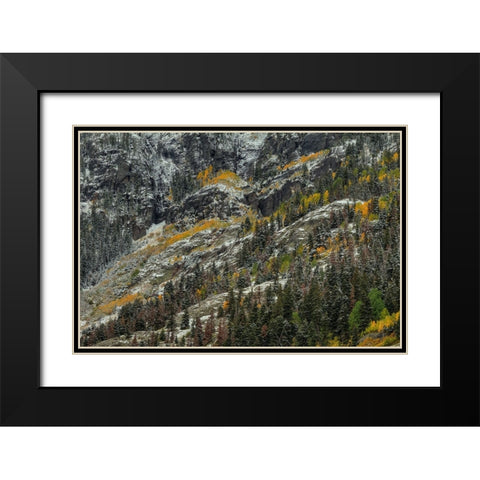 Slivers Of Color Black Modern Wood Framed Art Print with Double Matting by Sherrell, Bill
