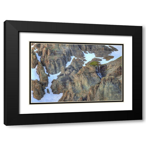 Snowmelt Black Modern Wood Framed Art Print with Double Matting by Sherrell, Bill