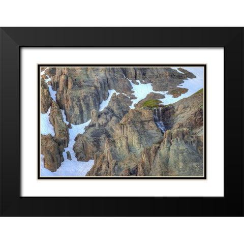 Snowmelt Black Modern Wood Framed Art Print with Double Matting by Sherrell, Bill