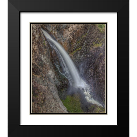 Tall Falls Black Modern Wood Framed Art Print with Double Matting by Sherrell, Bill