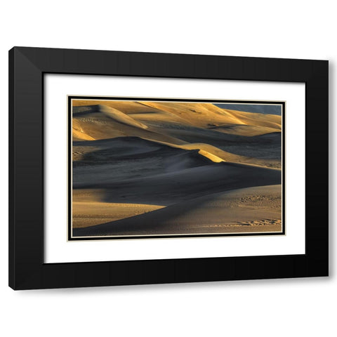 The Great Dunes-Shaped By The Wind Black Modern Wood Framed Art Print with Double Matting by Sherrell, Bill
