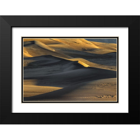 The Great Dunes-Shaped By The Wind Black Modern Wood Framed Art Print with Double Matting by Sherrell, Bill