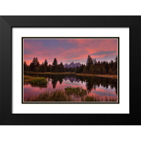 Twilight Serenade Black Modern Wood Framed Art Print with Double Matting by Sherrell, Bill
