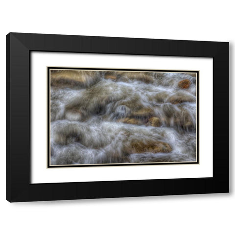 Water Rush Black Modern Wood Framed Art Print with Double Matting by Sherrell, Bill