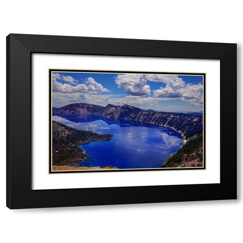 Crater Lake 2 Black Modern Wood Framed Art Print with Double Matting by Sherrell, Bill