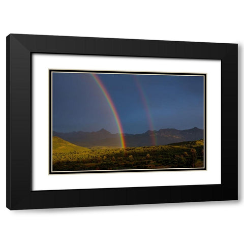 Double Rainbow Over Mount Sneffels 1 Black Modern Wood Framed Art Print with Double Matting by Sherrell, Bill