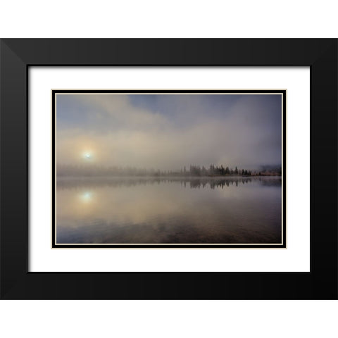 One Misty Morning Black Modern Wood Framed Art Print with Double Matting by Sherrell, Bill