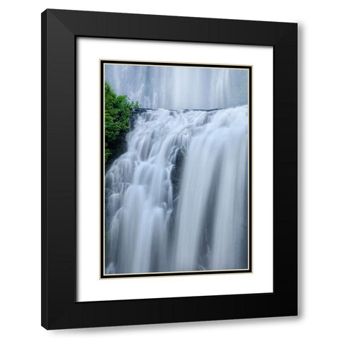Shower Curtains Black Modern Wood Framed Art Print with Double Matting by Sherrell, Bill
