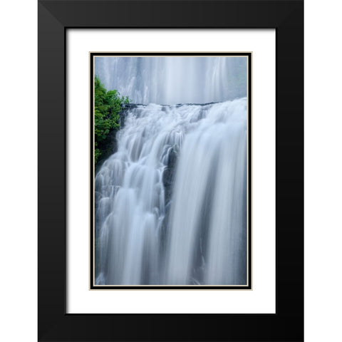 Shower Curtains Black Modern Wood Framed Art Print with Double Matting by Sherrell, Bill