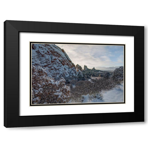 Snowbound Black Modern Wood Framed Art Print with Double Matting by Sherrell, Bill
