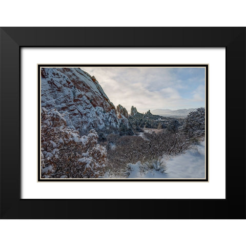 Snowbound Black Modern Wood Framed Art Print with Double Matting by Sherrell, Bill