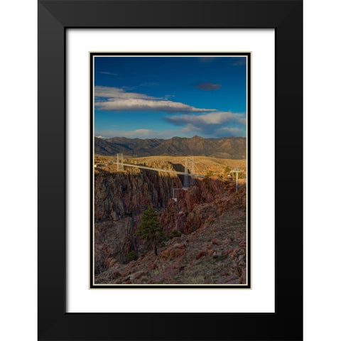 Sunrise Over Royal Gorge Bridge 4 Black Modern Wood Framed Art Print with Double Matting by Sherrell, Bill