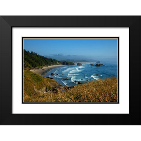 The Oregon Coast Black Modern Wood Framed Art Print with Double Matting by Sherrell, Bill