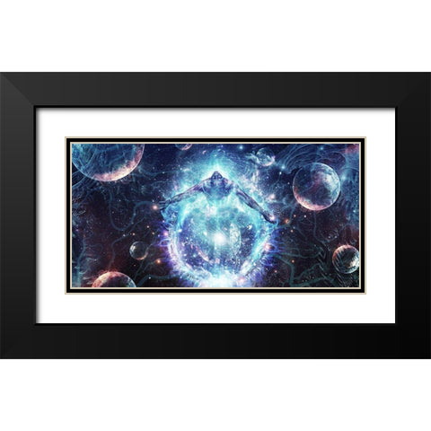 All From Nothing We Became Something Black Modern Wood Framed Art Print with Double Matting by Gray, Cameron