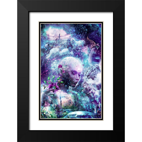 Discovering The Cosmic Consciousness Black Modern Wood Framed Art Print with Double Matting by Gray, Cameron