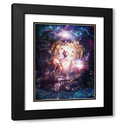 Connected To Source Black Modern Wood Framed Art Print with Double Matting by Gray, Cameron