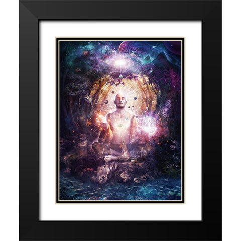 Connected To Source Black Modern Wood Framed Art Print with Double Matting by Gray, Cameron