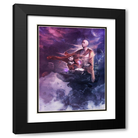 Insight Meditation Black Modern Wood Framed Art Print with Double Matting by Gray, Cameron