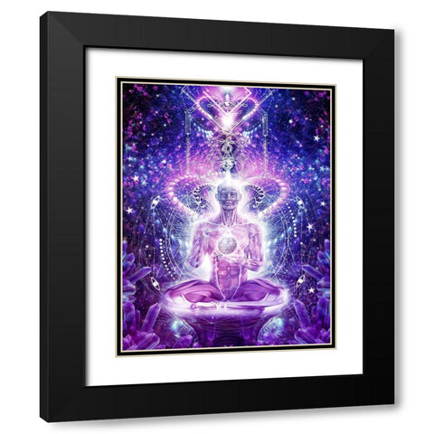 Balanced Self Black Modern Wood Framed Art Print with Double Matting by Gray, Cameron