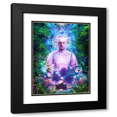 Daily Meditation Black Modern Wood Framed Art Print with Double Matting by Gray, Cameron