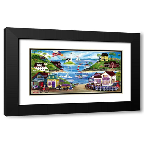 Lovely Seaside Black Modern Wood Framed Art Print with Double Matting by Bartley, Cheryl