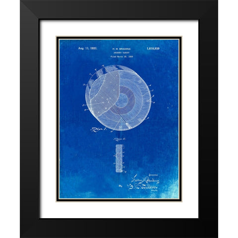 PP439-Faded Blueprint Crecent Wrench 1915 Patent Poster Black Modern Wood Framed Art Print with Double Matting by Borders, Cole