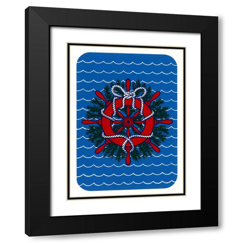 C-384 Black Modern Wood Framed Art Print with Double Matting by Crockett Collection