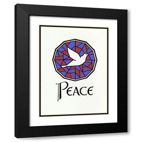 C-0080 Black Modern Wood Framed Art Print with Double Matting by Crockett Collection