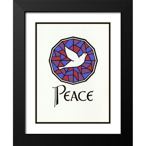 C-0080 Black Modern Wood Framed Art Print with Double Matting by Crockett Collection