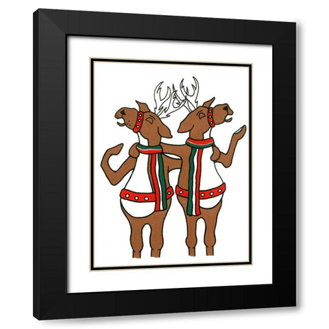 C-1010 Black Modern Wood Framed Art Print with Double Matting by Crockett Collection