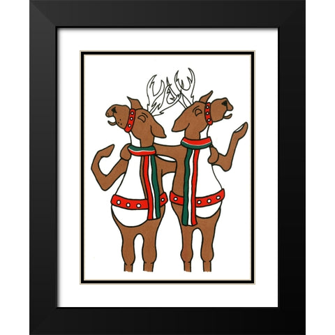 C-1010 Black Modern Wood Framed Art Print with Double Matting by Crockett Collection